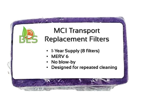 Replacement Filters: MCI Transport (8 pack)